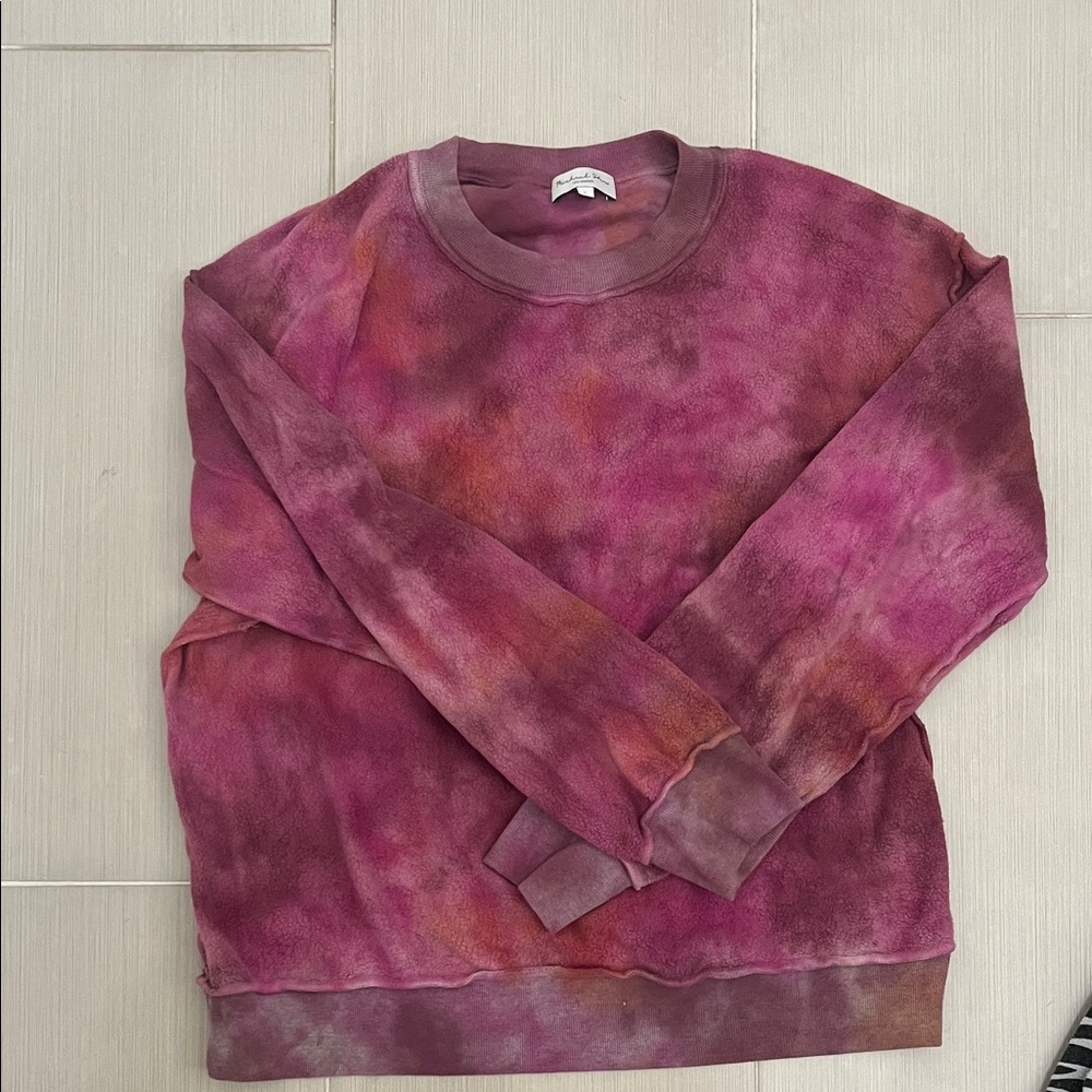 Michael Stars Berry and Rust Crew Neck Sweater
